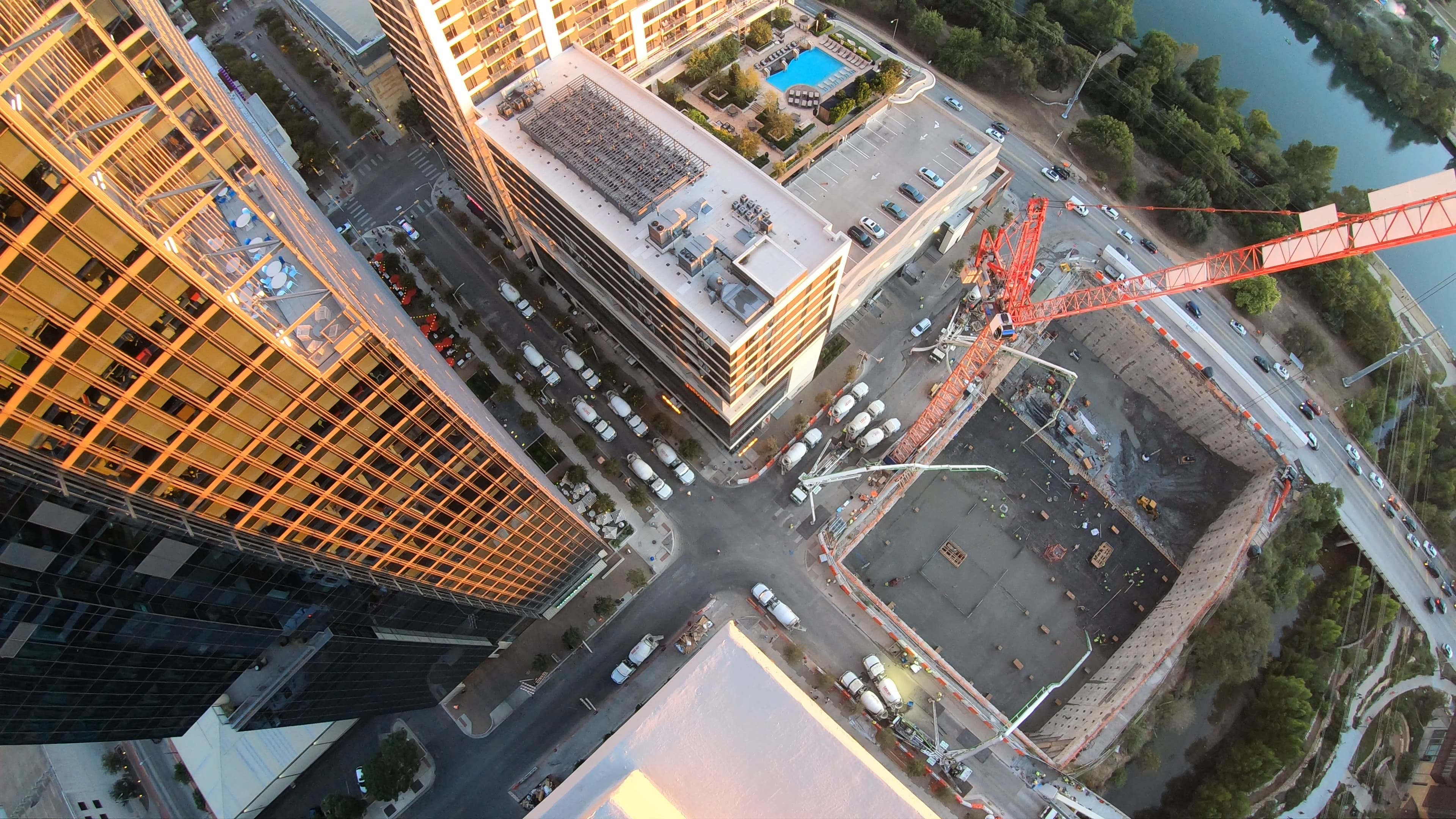 Block 185 mat pour from the sky