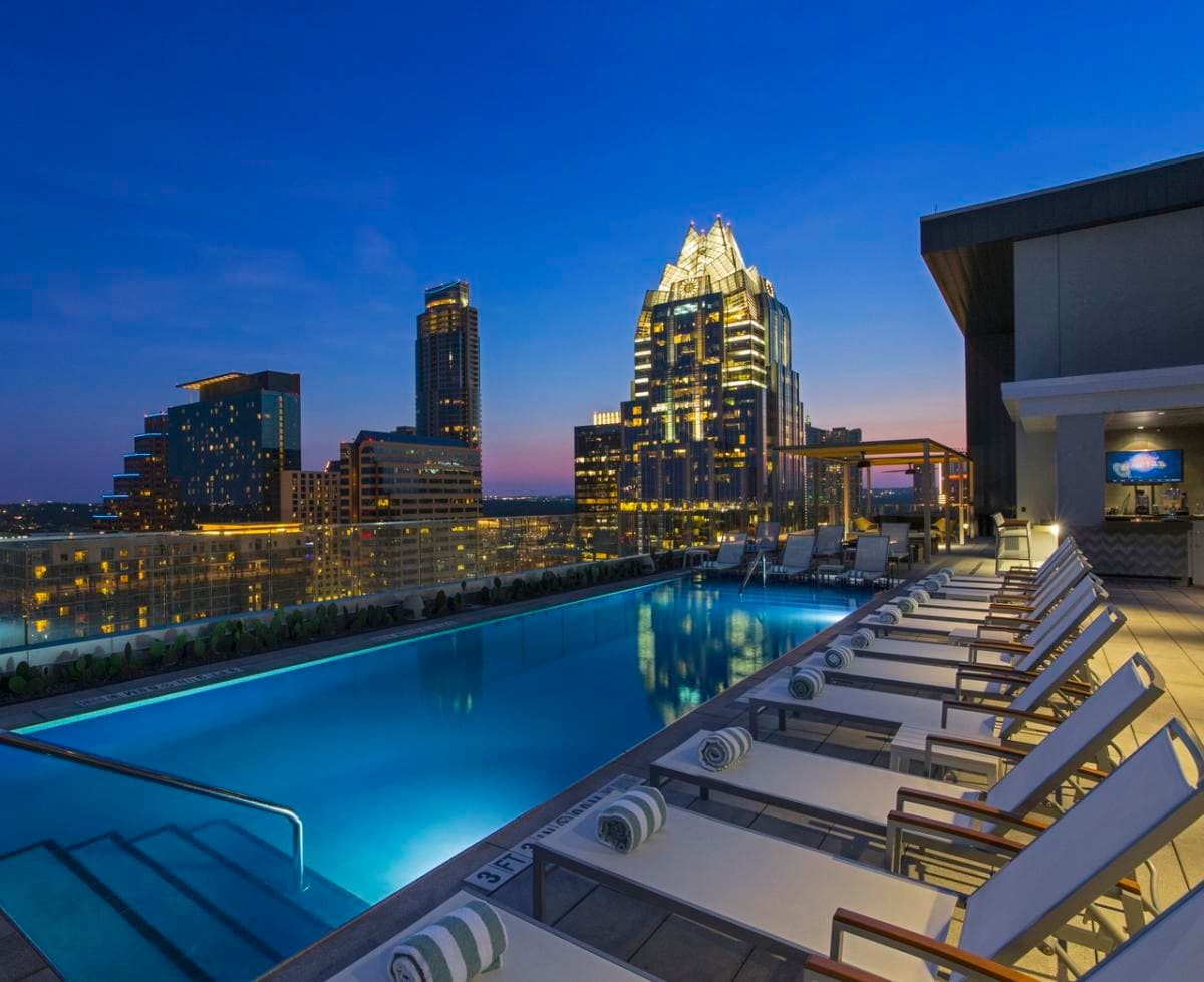Westin Pool at Night
