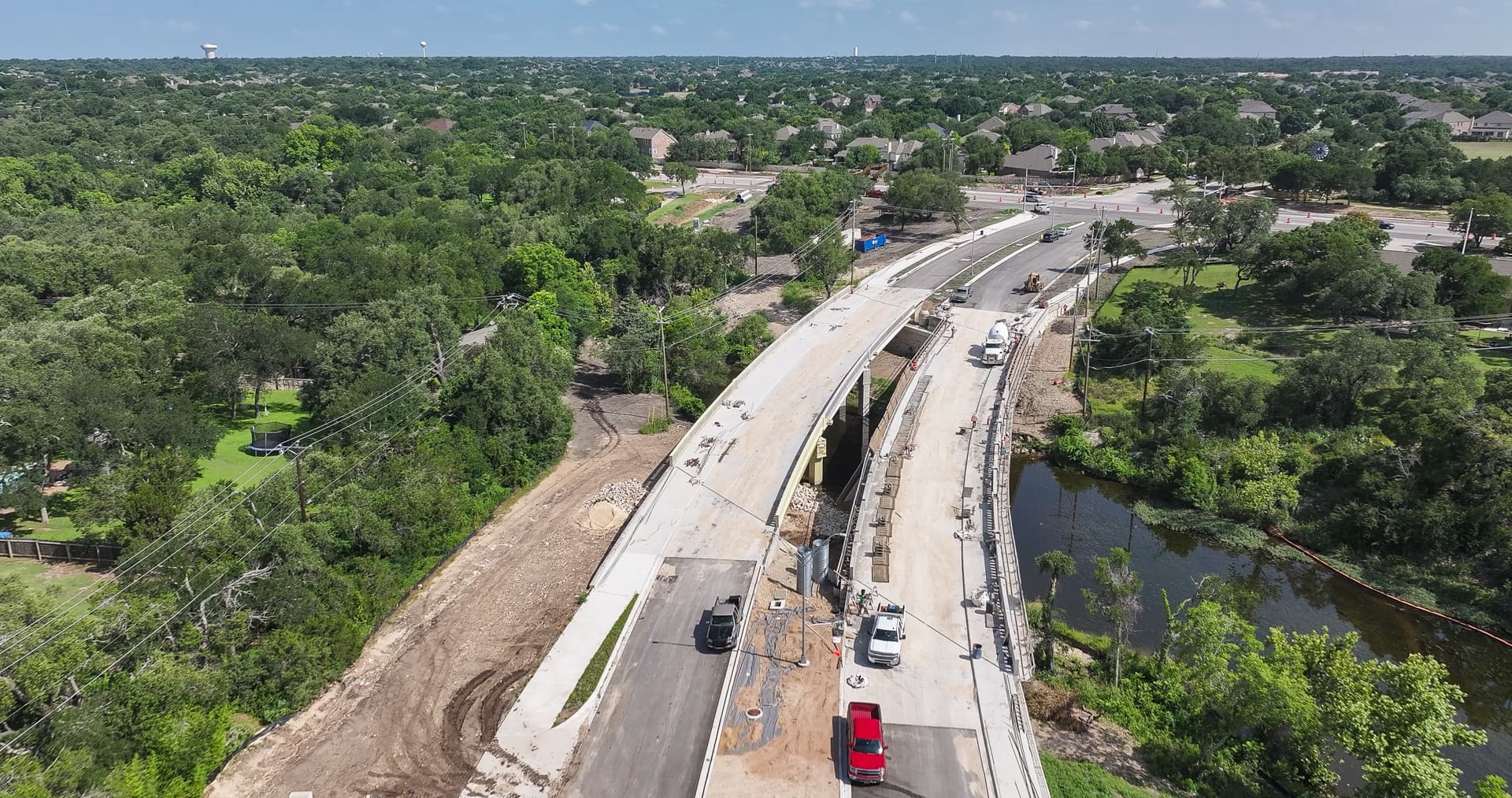 Wyoming springs project overhead shot of bridge