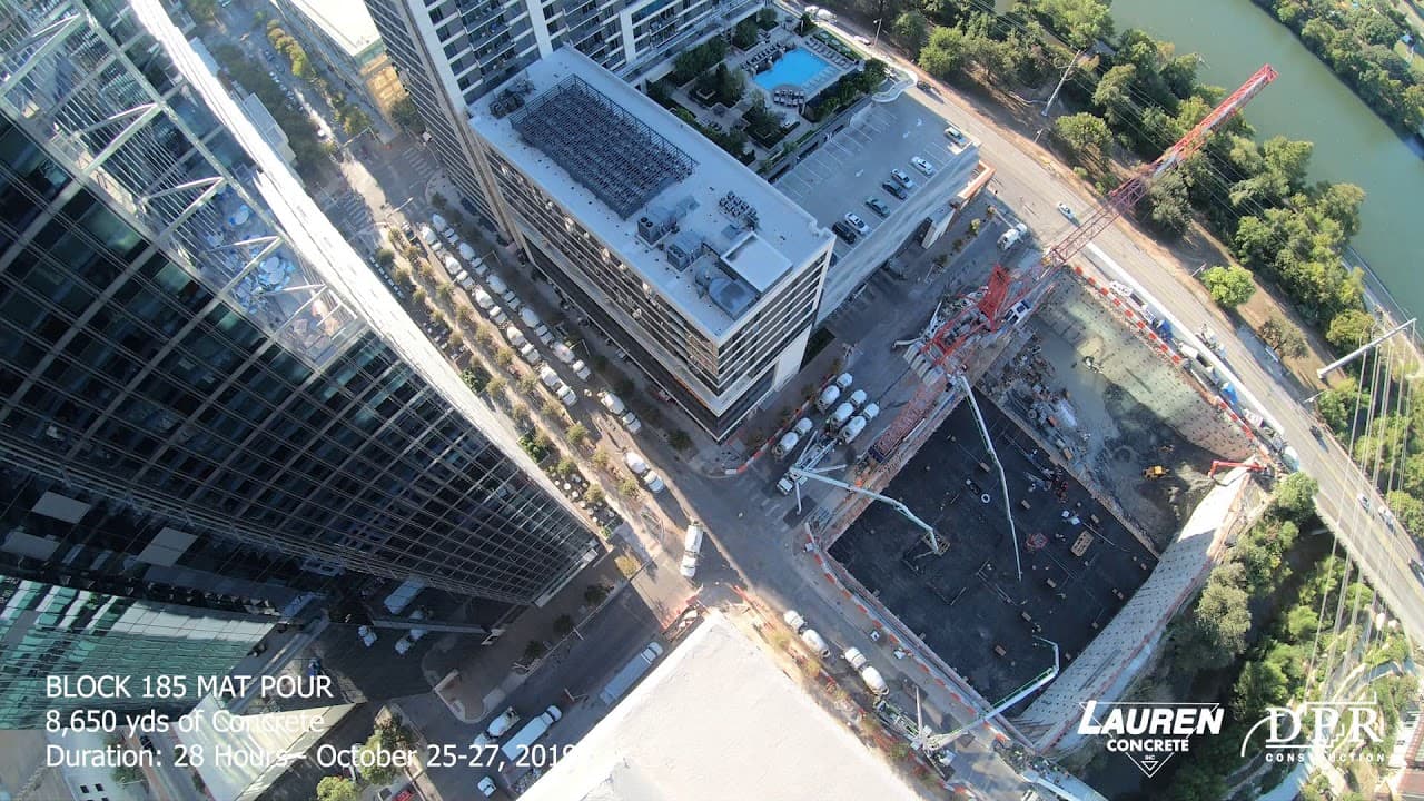 BLOCK 185 Mat Pour Time Lapse