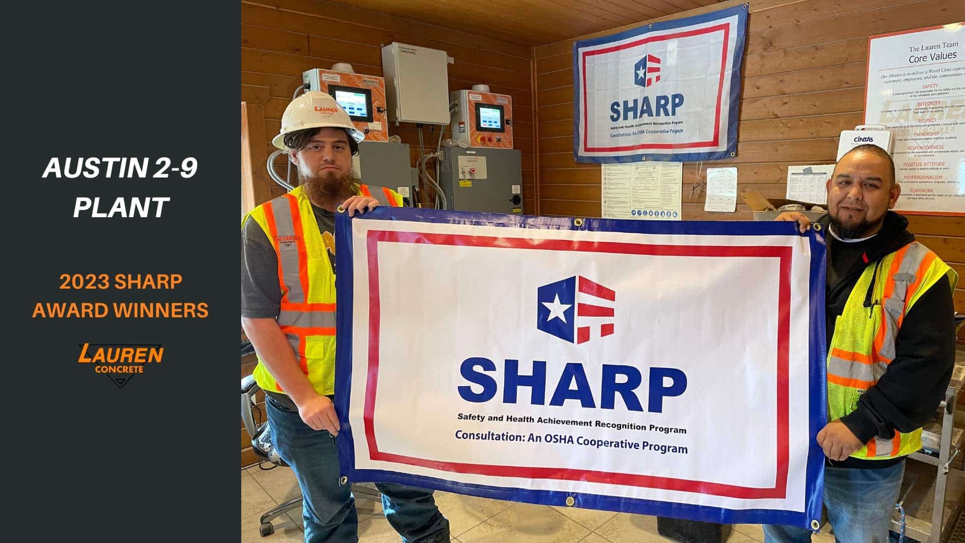 OSHA Awards Lauren Concrete 16 SHARP Awards in 2023