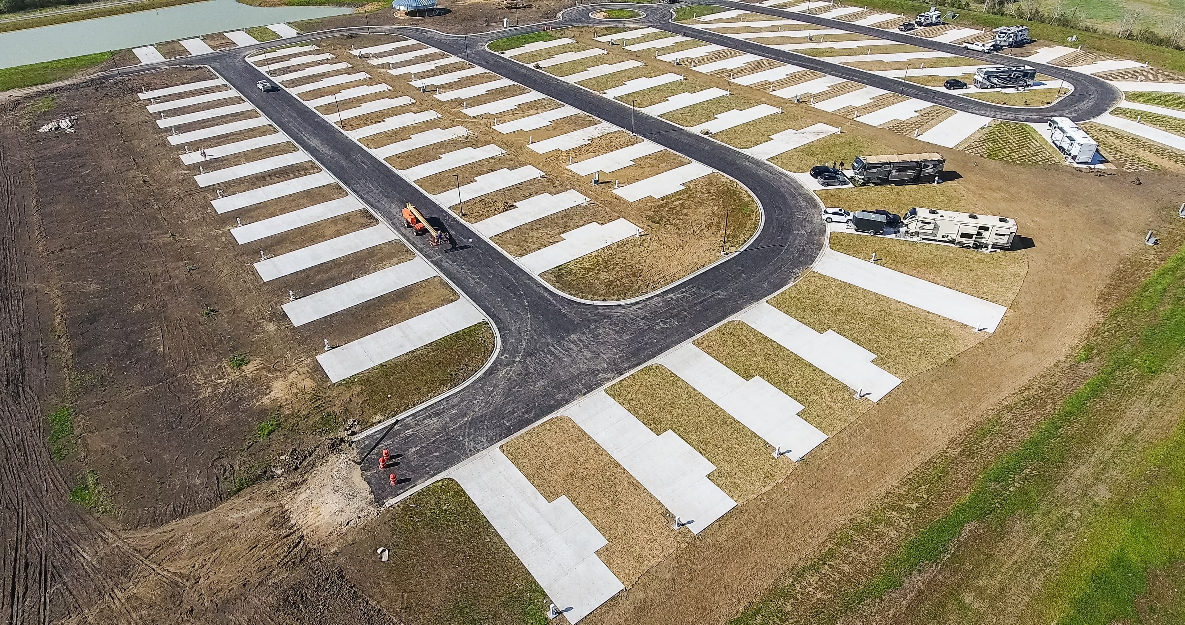 Chappel Hill RV Resort concrete pads