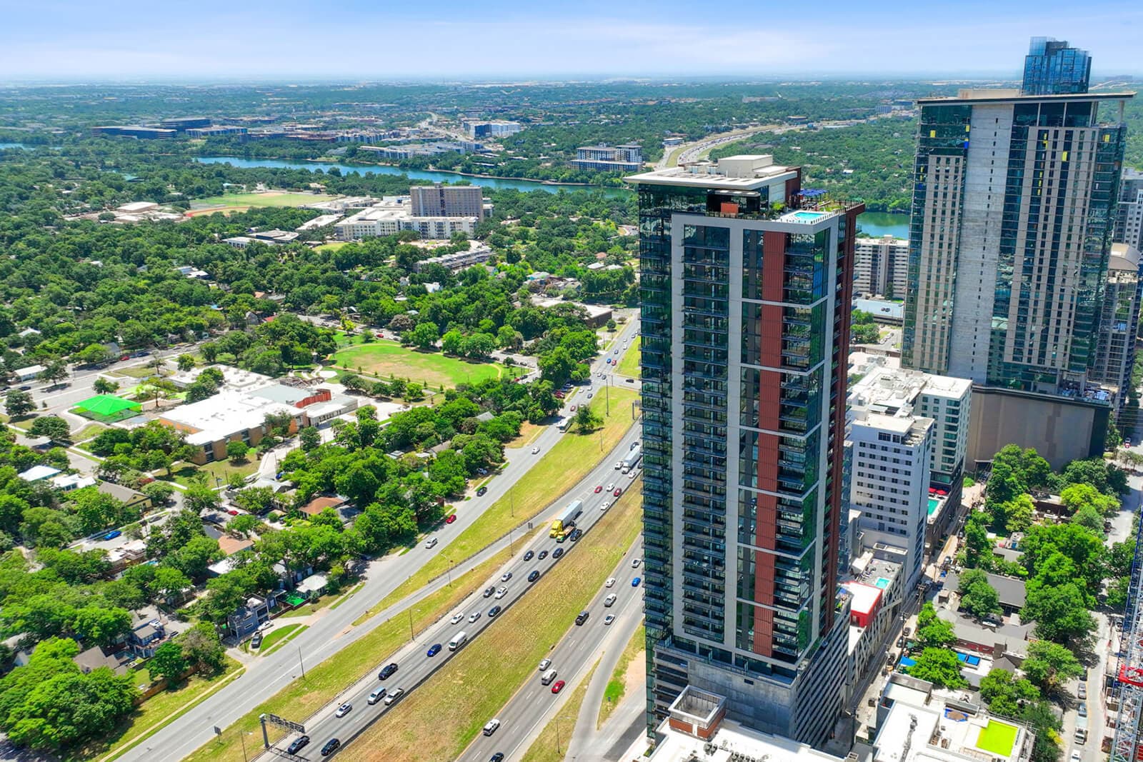 The Vesper residences from the sky
