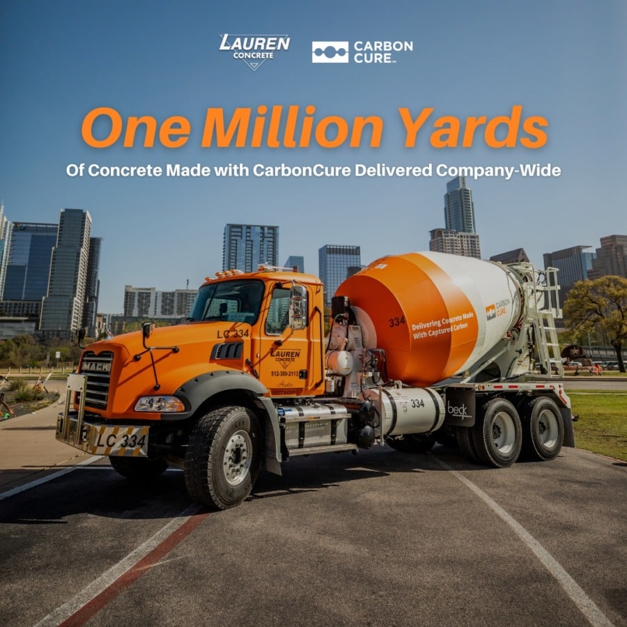 One Million Yards of Sustainable Concrete Delivered at Lauren Concrete